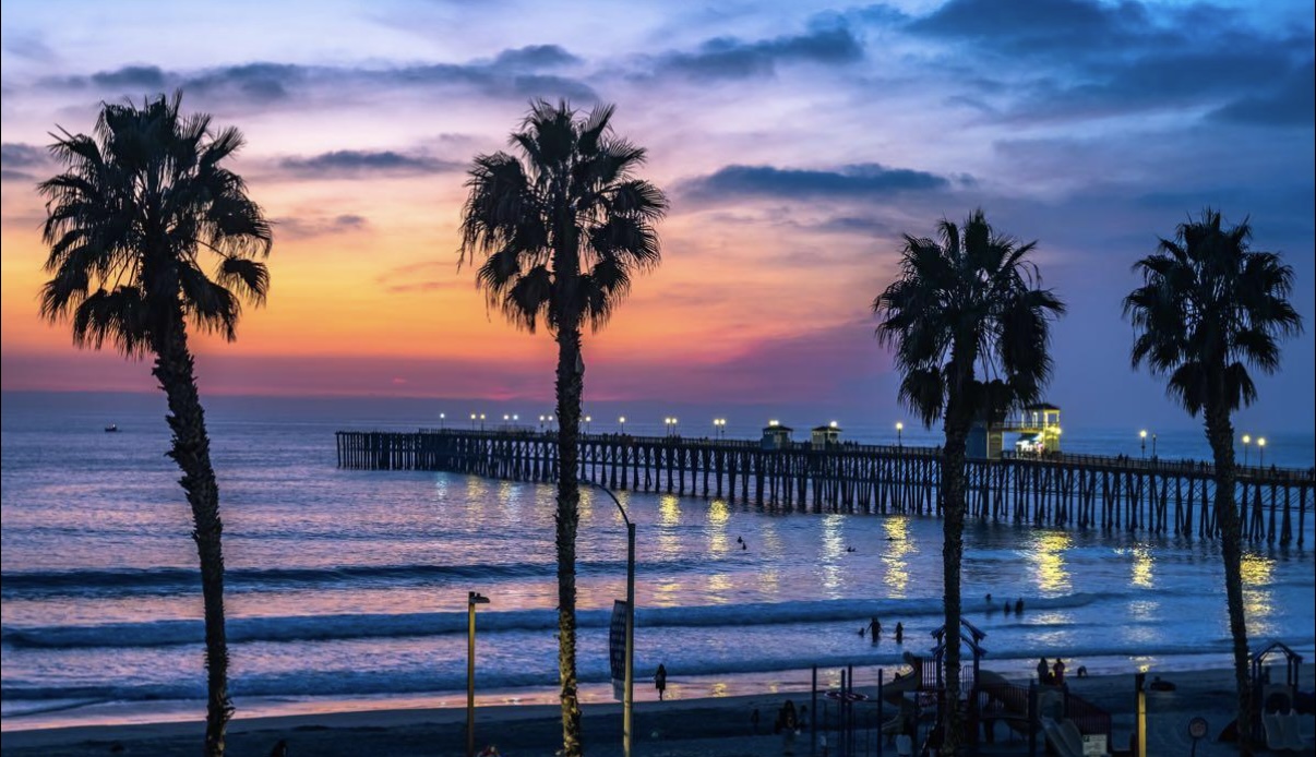 Oceanside pier at twilight